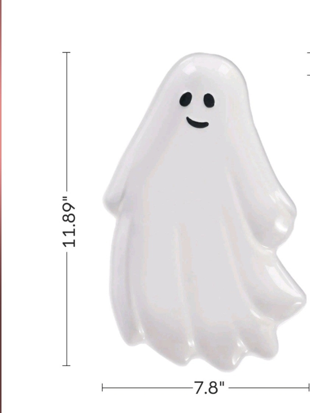 White Ghost Ceramic Serving Platter for Parties